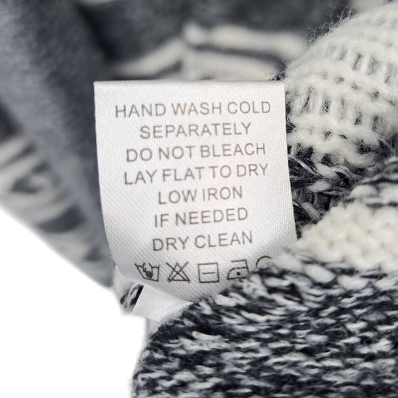 Show Me Your MuMu Trench Cardigan Nordic Knit Long Sweater Gray Women's Size XL - Picture 6 of 6